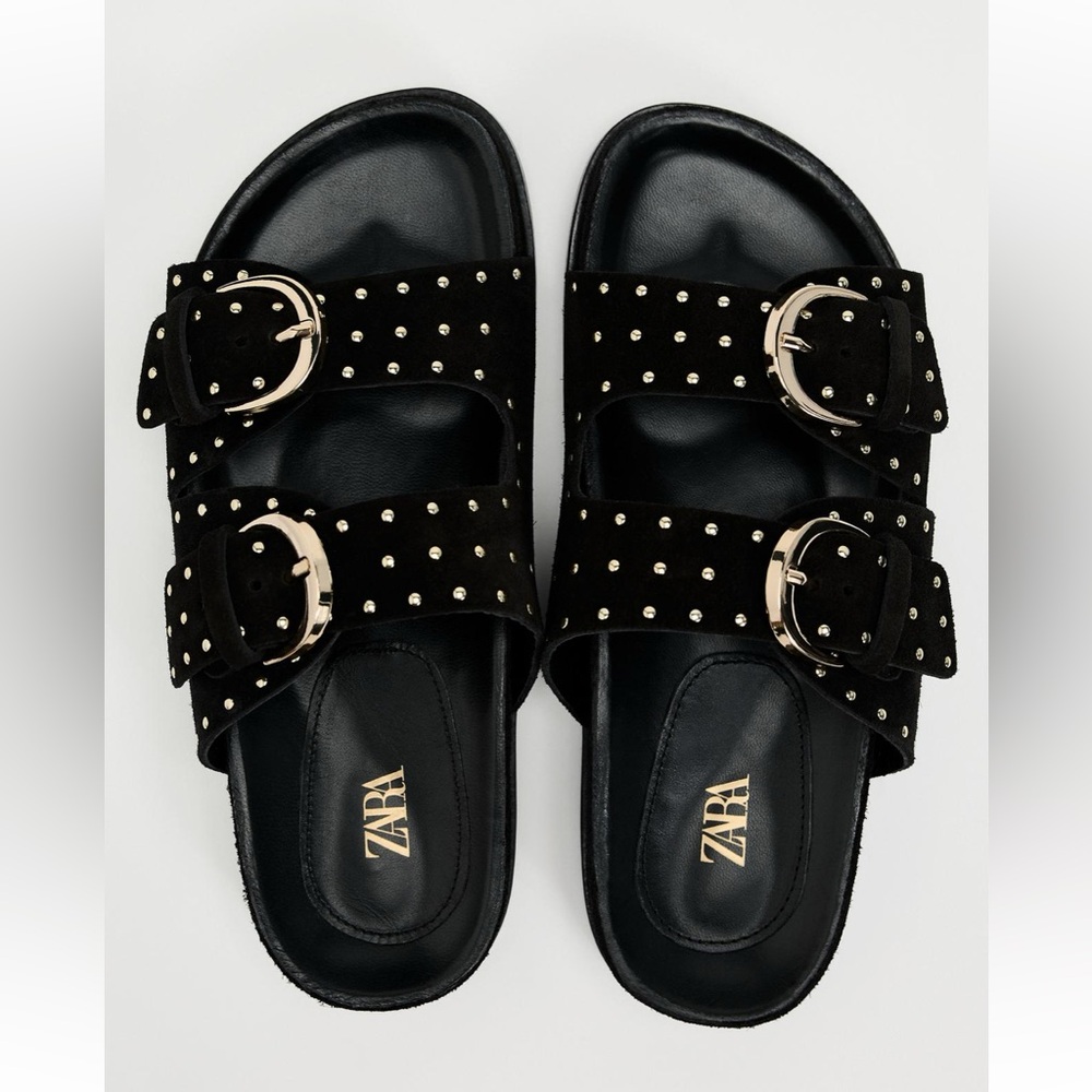 Studded leather sandals
